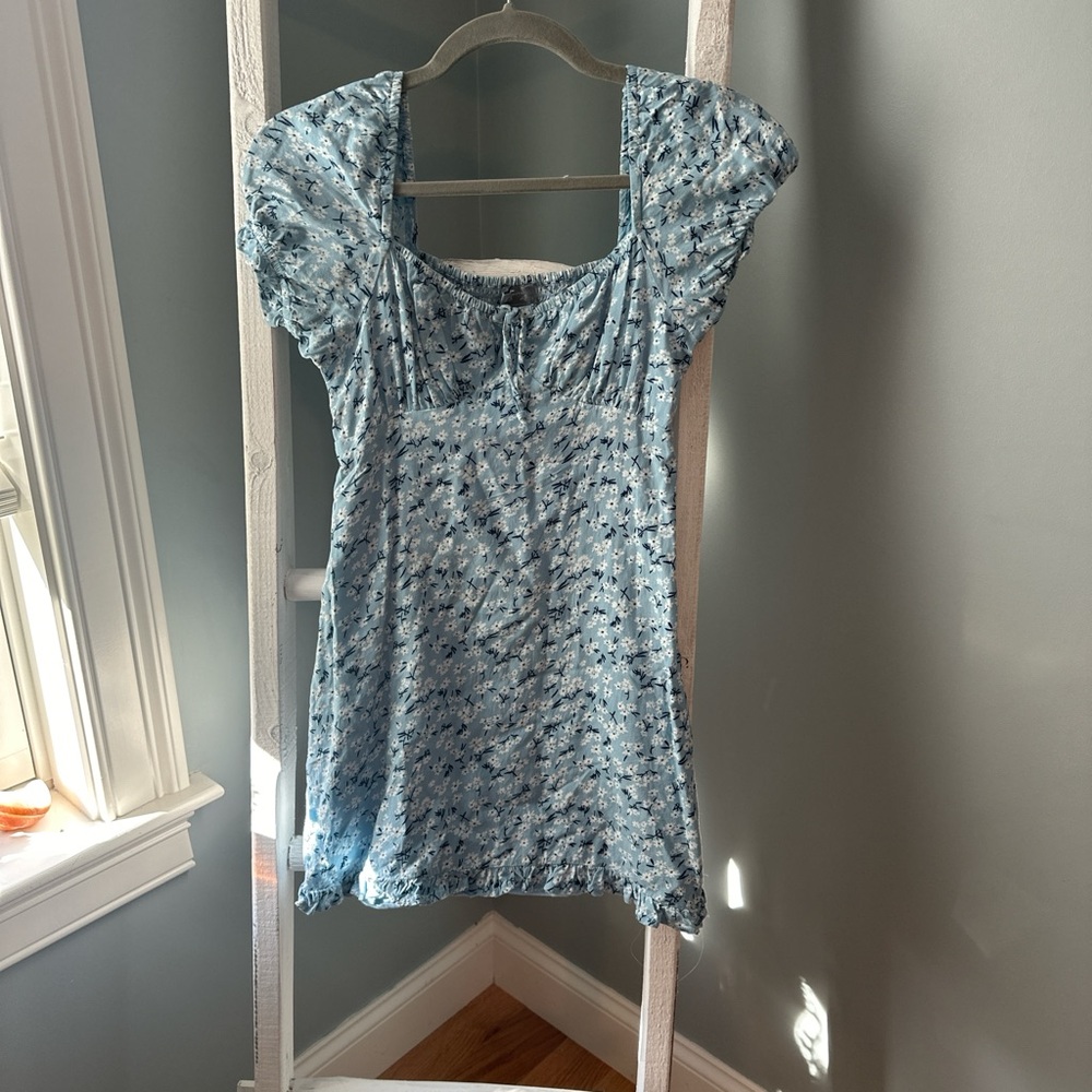Sky and Sparrow Blue Floral Dress